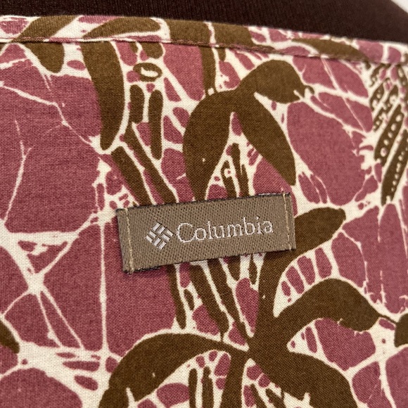 Columbia blouse cotton palm tree mauve 2X - Picture 6 of 17